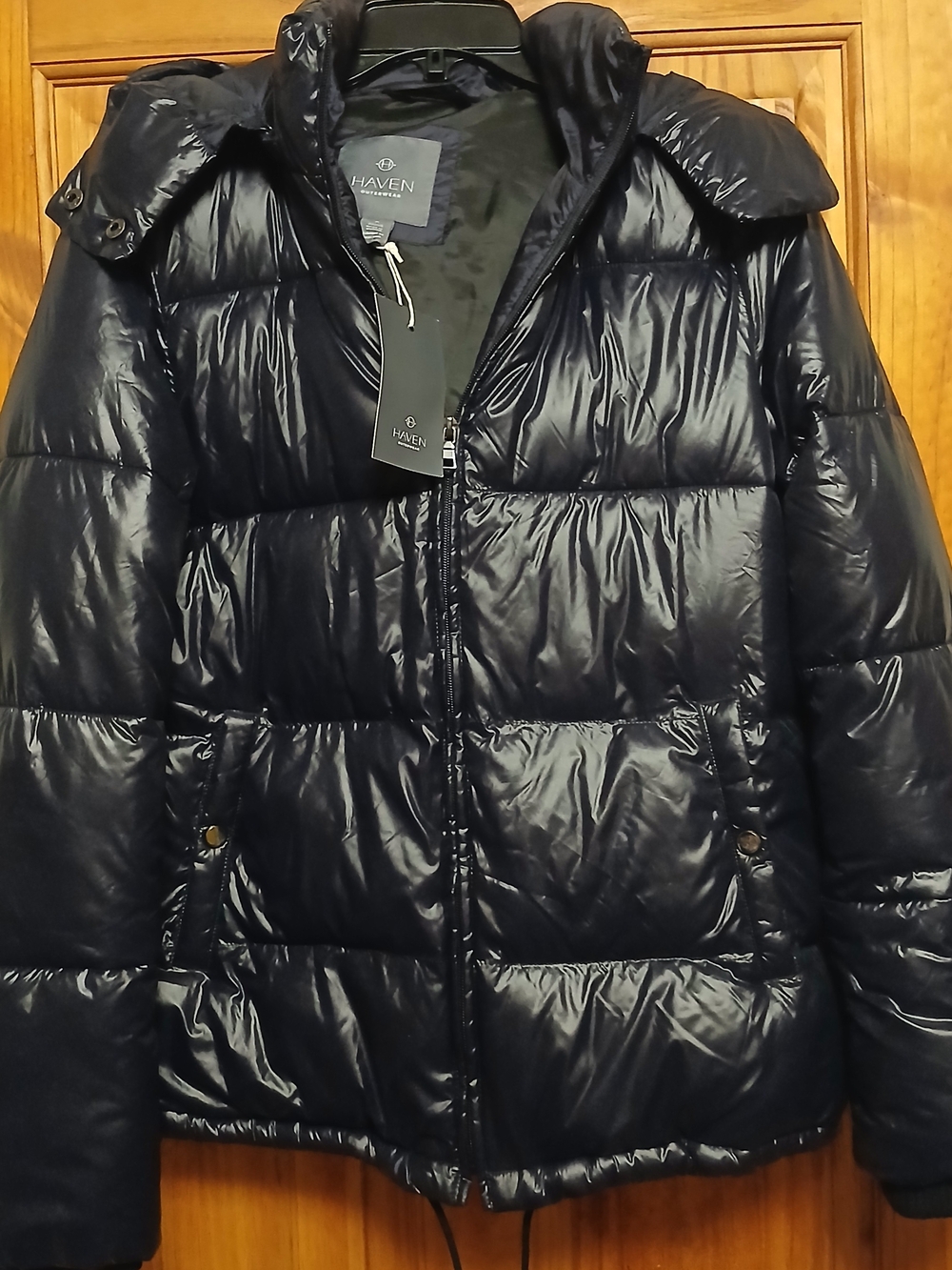 HAVEN Women's Navy Quilted Puffer Jacket